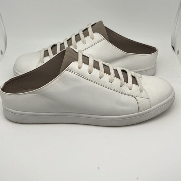 Vince Verrel Slip on Sneakers Open Back White Leather Low Top Shoes Size 8.5 - Picture 7 of 13